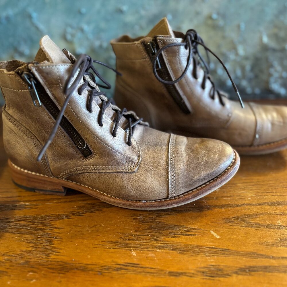 Bed Stu Bonnie Cobbler Ankle Boots in Rustic Tan - Picture 6 of 10
